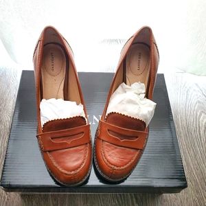 Lands End brown heels